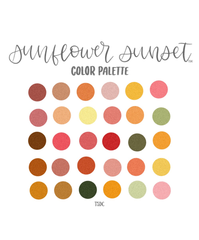 Sunflower Sunset - A Procreate Color Palette